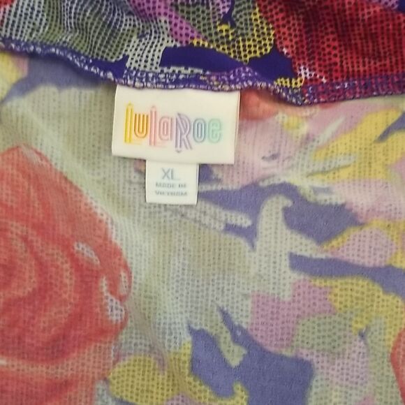 LuLaRoe Pink Floral Maxi Skirt NWT Boho Resort Wear Stretchy A-Line XL - Picture 8 of 8